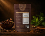 Back view of Indian Lab spice pouch showing nutrition facts, ingredients, and premium resealable packaging.
