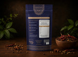 Back view of Indian Lab spice pouch showing nutrition facts, ingredients, and premium resealable packaging.